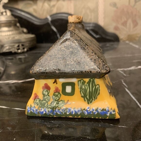 Dutch Antilles Ceramics. Cunucu House w Donkey. Empty Bottle w Cork. AL - Picture 3 of 7